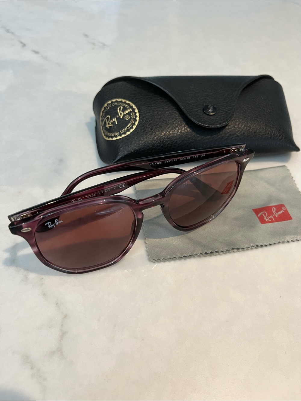 Ray-Ban Purple Transparent Wayfarer Sunglasses